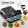 Lecon Chef Plaque de cuisson à induction, Puissance de 3500W, avec minuterie Plaque à induction, Capacité de charge 50kg, boîtie