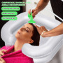TYBYBB Bac a Shampoing Domicile Gonflable, Bac Coiffure Domicile, Lavabo Gonflable Portable pour Chevet avec Pommeau de Douche e