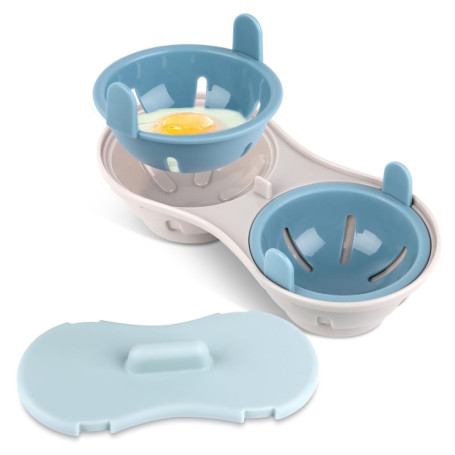 Pocheuses à Œufs Micro-Ondes Cuiseur Oeuf Micro Ondes Moule à Œufs 2 Tasses Cuit Oeuf Micro Onde Chaudière à Œufs Cuiseur à Vape