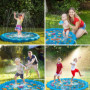 Paochocky 170cm Tapis Enfant de Jet d'eau, Tapis De Pulvérisation D'éclaboussure d'eau Splash Sprinkle Play Mat pour Activités d