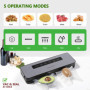 Diboniur Machine Sous Vide Alimentaire 5 en 1, Appareil de Mise Sous Vide pour la Conservation et la Cuisine, Compagnon Sous-Vid