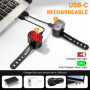 Vinabo Kit Lumières pour Vélo - Phare et Feu Arrière, Longue Autonomie, Recharge USB, Etanche IPX6, 6 Modes D'éclairage, Léger e