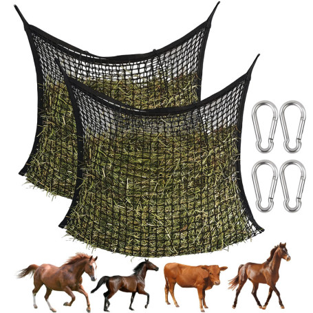 Vegena 2pcs Filet À Foin Pour Chevaux, Filet À Foin Sac À Foin Pour Chevaux Filets À Foin Filet D'alimentation Filet De Nourritu