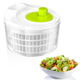 Newaner Essoreuse à Salade Professionnelle, Couverts à Salade Grande Capacité (3L), Essorage Facile et Rapide, Gain de Place, Ut