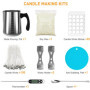 NOPWOK Kit de fabrication de bougies - Soy Wax DIY - Adulte - Pot de 900 ml - Bougies autocollantes - Support de mèche - Thermom