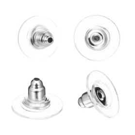 50 pièces Fermoir Boucles d'oreilles silicone,fermoirs de boucles d'oreilles en caoutchouc,Attache Boucles d'oreilles,pour Rempl