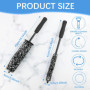 DNDGDLUA Lot De 2 Brosses à Jantes en Microfibre, Brosse Pliable pour Pneus De Voiture pour Un Nettoyage en Profondeur en Douceu