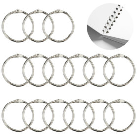 Lot de 20 anneaux de reliure en métal de 30 mm de diamètre intérieur