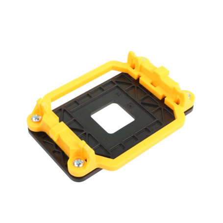 RIIEYOCA Support de refroidissement pour processeur AMD avec quatre vis pour prise AM2 AM3 Jaune et noir