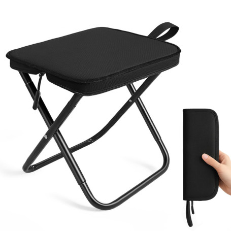 IBOPUXIU Tabouret Pliant, Léger avec Tabouret Pliable, Tabouret De Camping Pliable en Acier - Capacité De Charge De 120 Kg, PêCh