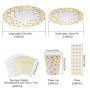 80 Pièces Blanc et Or Vaisselle de Fête, Vaisselle Jetable Decoration 20 Invités Assiettes en Papier, Serviettes, Paille, Tasses