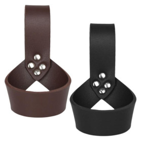 Lot de 2 supports de ceinture, ceinture de pirate, porte-épées, fourreau réglable en cuir, support de ceinture à boucle d'épée r