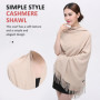 DAZZLUXE 1 écharpe beige, écharpe et écharpe pour femme, écharpe et écharpe en cachemire, écharpe douce, écharpe légère, accesso