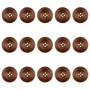Lot de 15 Boutons en Bois à Quatre Yeux Avec Bords Ronds - Pour Cardigan, Tricot, Couture, Crochet (25 mm)