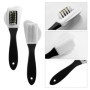 Brosse à chaussures 3 pièces avec 1 gomme, outil de cirage, accessoires d'entretien des chaussures, nettoyant pour baskets, kit 