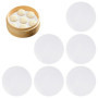 KSBBHDS Lot de 6 tapis de cuisson vapeur, papier vapeur en bambou, tapis en silicone, cuiseur vapeur en silicone, papier de cuis