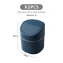 DHSBGWSX Lot de 2 petites poubelles avec couvercle, pour chambre à coucher, mini poubelle de bureau, portable, avec couvercle, b