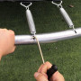 DHSBGWSX Lot de 2 pièces de rechange pour trampoline, tendeur à ressorts, crochet de sécurité pour trampoline, barre de rechange