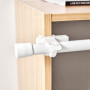 Labstandard Support De Pince Porte-Rideaux 2Pcs Barre Transversale Réglable Tringle à Rideaux en Plastique pour Stockage De Serv