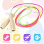 Corde a Sauter Enfant, Corde à Sauter Enfant 3 4 5 6 7 8 ans, Corde à sauter arc-en-ciel pour enfants, 250cm Bois Réglable Poign