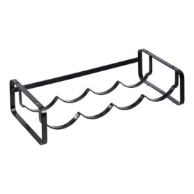 Amazon Basics Range-bouteilles empilable pour table, Noir, ‎9.5P x 40l x 20H centimètres