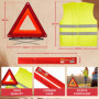 GADLANE Triangle De Signalisation Homologué Ece & Gilet Jaune Réfléchissant Pliable Alerte De Sécurité