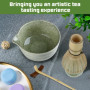 Matcha Kit, Balai à matcha, Bol Matcha, Fouet Matcha, Support de mixeur à matcha, Support de balai à matcha, Ensemble de 5 pièce