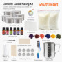 Shuttle Art DIY Kit de Fabrication de Bougies, Kit Bougie avec Cire de Soja, Cadeau DIY Coffret Bougies à Faire Soi Même avec Po