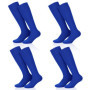 SKHAOVS 4 Paires Chaussettes de Football Enfant, Chaussette Foot Bleues pour Garçons Filles, Chaussettes Hautes de Sports Chauss
