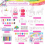 Licorne Jouet Fille Kit de Peinture, Licorne Jouet Créatif Ensemble D'artisanat à Colorier 3D Peinture Activités Manuelles, Lico