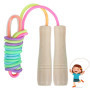 Corde à Sauter Enfant 260 cm, Corde à Sauter Réglable avec Poignées en Bois, Corde à Sauter pour Garçons et Filles, Corde à Saut