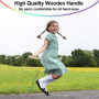 Corde à Sauter Enfant 260 cm, Corde à Sauter Réglable avec Poignées en Bois, Corde à Sauter pour Garçons et Filles, Corde à Saut