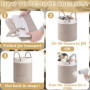 ZLPBAO Corbeille à Linge Panier à Linge en Coton Tissé Panier de Rangement 40L Boho Corbeille a Linge de Qualité Supérieure avec