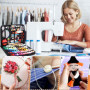 Purpledi Couture Complet 249 pcs avec Boîte,de Couture Complet Kit Couture Machine a Coudre, Premium Couture Accessoires Mini Ki