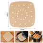 100 Papier Sulfurisé Air Fryer，Perforé Papier Cuisson Air Fryer，Jetable Antiadhésive Sans Huile Papier Parchemin Accessoires pou