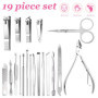 MXTIMWAN 19 pièces kit Manucure,Kit Manucre Coupe Ongles,Set Manucure,Kit de Pedicure pour Pied de Soins du Visage et des Ongles