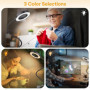MXTIMWAN 5X Lampe Loupe, 360° Flexible Loupe à Pince, Loupe 5X avec lumière, 3 Couleurs 10 Luminosité, pour Travail de Bureau ét