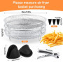 3 Pièces Grilles pour Friteuse, Accessoires pour Friteuse à Air, Grille de Friteuse à Air en 304 Acier Inoxydable, pour Friteuse