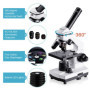 BEBANG 100X-2000X Microscope pour Enfants Adultes, Professionnel Biologique Microscope pour Etudiants Scolaire Laboratoire