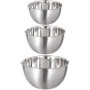 FAB4HOME Lot de 3 Bols Mélangeurs en Acier Inoxydable Saladier avec Bec Verseur et Mesure Bol en inox Bol de Cuisine 1,5L/ 3L/ 5