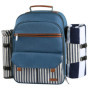 Sunflora Sac à Dos Pique Nique 4 Personnes Deluxe avec Poche Sac Pique-Nique Isotherme Panier Pique Nique avec Vaisselle et Couv