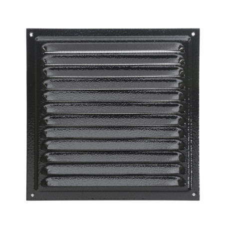 Grille d'aération en métal - 20 x 20 cm - Pour l'intérieur et l'extérieur - Avec moustiquaire - Robuste - Résistant aux intempér