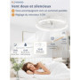 ZMISHIBO Ventilateur de Plafond avec Lumière et Télécommande, 52,5 cm, Température de Couleur Réglable 3000-6000K, Ventilateur L