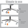 GZjiyu 6 Pcs Patin Chaise Bureau INOX, Remplacement roulettes Patin Fauteuil Bureau Patins de Chaise de Bureau Anti Dérapant 11 