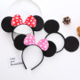 CORTNEY 3 Pcs Mickey Minnie Bandeaux, Oreilles de Minnie Mouse, Adultes et Enfants Utilisé Pour la Mascarade, Fête D'anniversair
