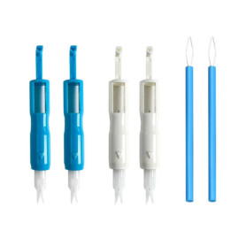 YSJCHEBS Enfile-Aiguille pour Machine À Coudre 4 Pièces, Enfile-Aiguille Cylindrique 2 Pièces, Guides De Fil pour Machine À Coud