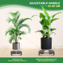 Porte Plante a roulettes, Réglable Ø 35-48cm, Capacité De 150 KG Supports de Pots de Fleurs à roulettes pour Support de Pot de F