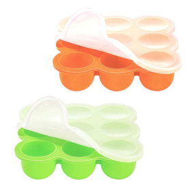 Lot de 2 Bac a Glacon Diversification 18 x 75ml Conservation Repas Bebe Congelateur Plateau pour Purée, Lait Materne - Congelate