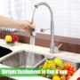 Robinet Cuisine,Mitigeur à Ressort avec Douchette Extractible, Robinetterie Robuste 2 Modes,Monocommande Eau Chaude & Froide, Fl