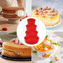 Traxenta Moule Silicone, Gateau Rond Cake en Silicone Moules Ronds, Ensemble de Quatre Pièces Moule à Pâtisserie Layer Cake, Ant